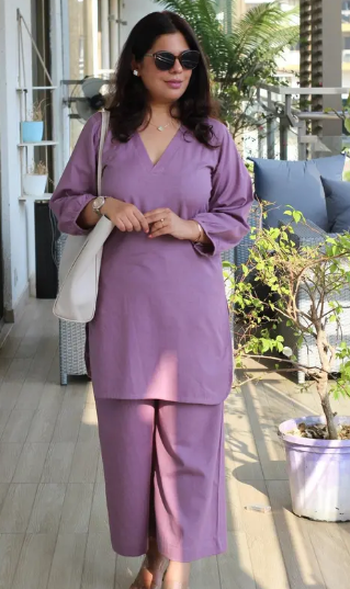 Trending Cotton Slub Co-ord Set for Women and Girls. - Image 3