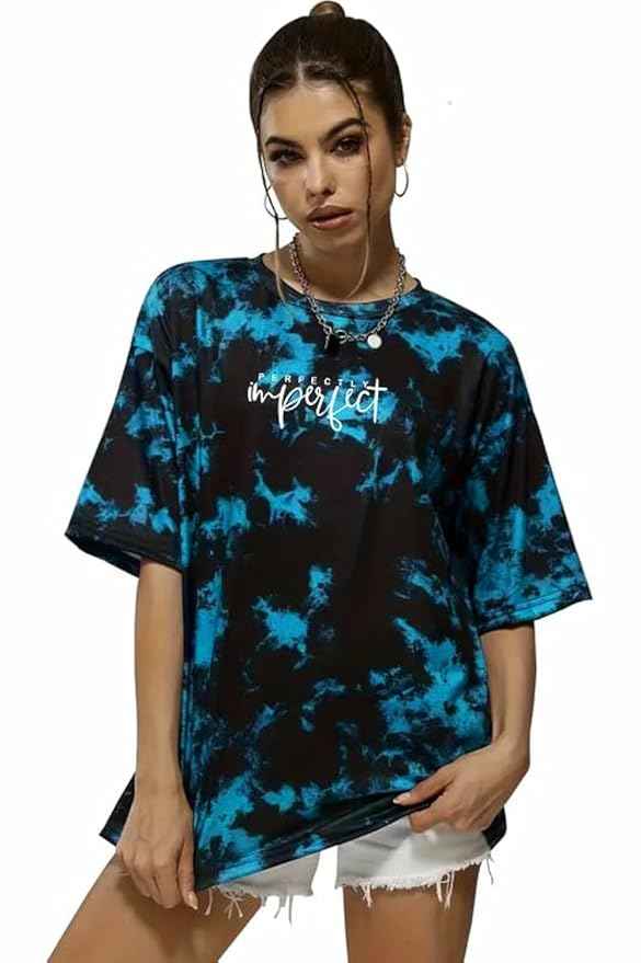 Womens Cotton Oversized Tie-die T-Shirt