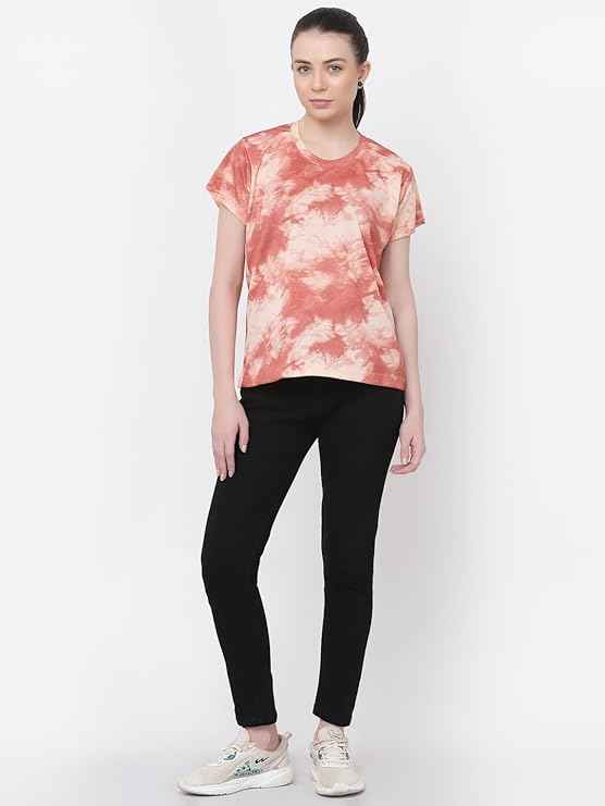 Regular Fit Printed Half Sleeves Round Neck Gym Sports T-Shirt