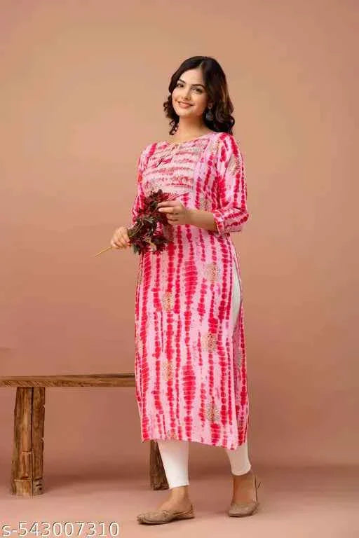 Embroidered Straight Kurti for Women