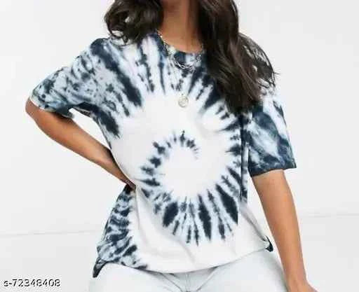 White Black Hot Stylish Trendy Tie dye T-shirts for Womens and Girls.
