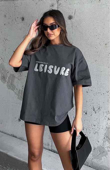 London Hills Women's Cotton Oversized Fit T-Shirt