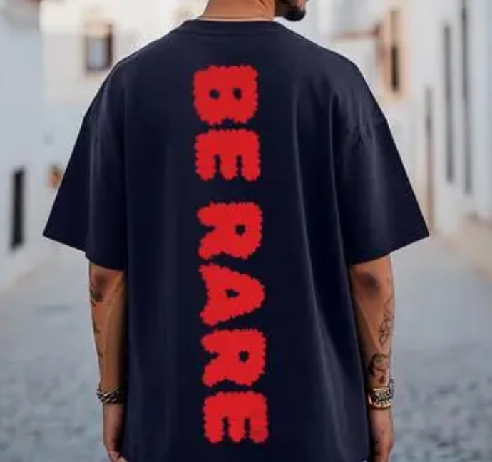 Men round neck OFF-Shoulder Sleeves Pure Cotton Oversized T-shirt - Image 2