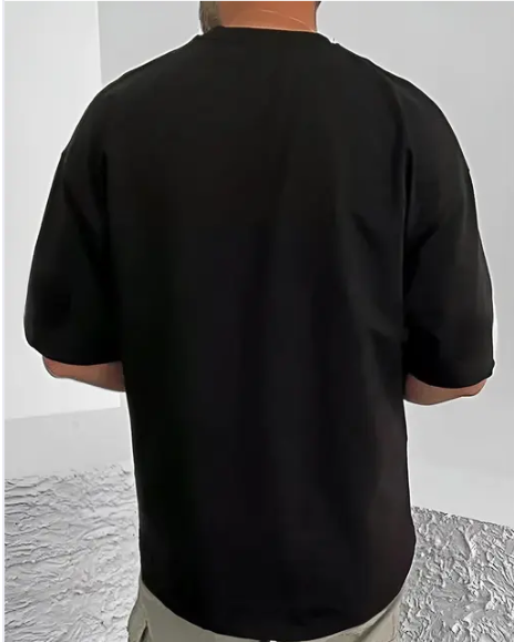 SCOTT FINCHER mens black cotton graphic printed oversized t shirt | oversized t shirt | oversized t shirt for mens | t shirt for men oversized | teddy t shirt for men | t shirt back print - Image 2