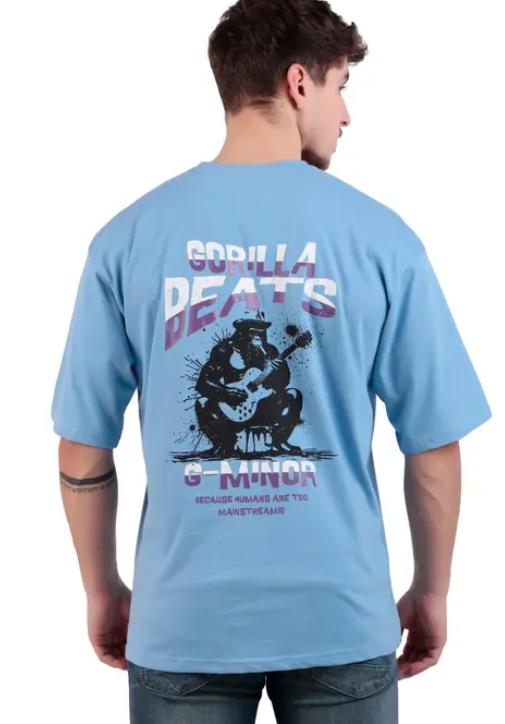 Men&#39;s Printed Cotton Oversized T-Shirt for casual and party wear