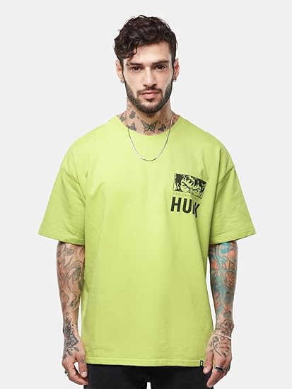 The Souled Store Official Hulk: The Incredible Men Oversized T-Shirts