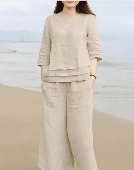 BEAUTIFUL COTTON PREMIUM CO-ORDS SET Paired up with premium cotton slub plazo with 2 side pocket