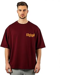 NOBERO Men&#39;s Cotton Oversized Fit T-Shirt