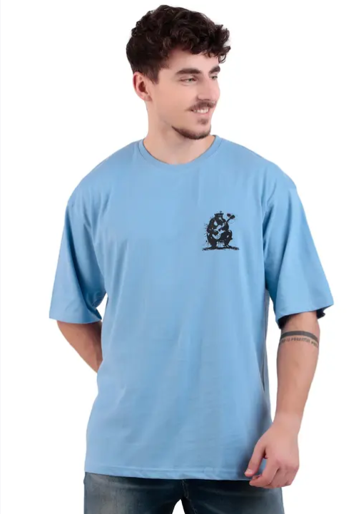 Men&#39;s Printed Cotton Oversized T-Shirt for casual and party wear - Image 2