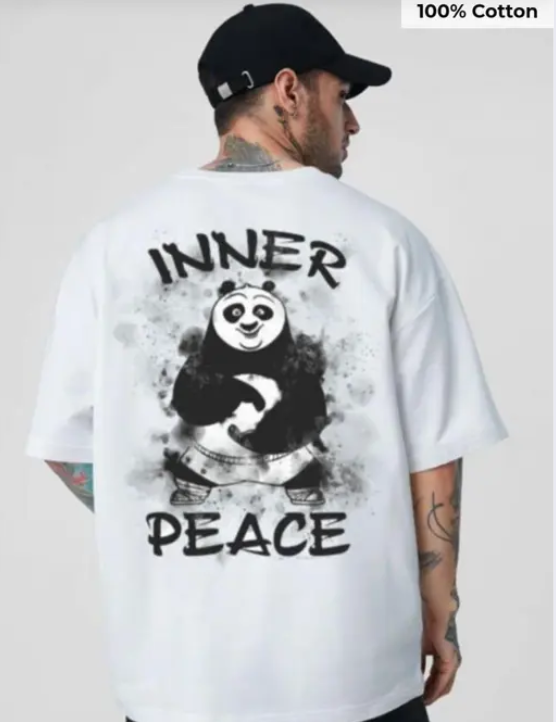 Men&#39;s Drop-Shoulder Sleeves Pure Cotton T-Shirt - Image 2