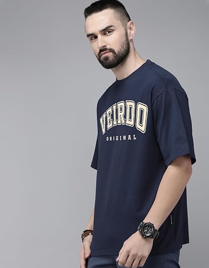 Veirdo® Pure Cotton Green, Royal Blue, Red, Navy Blue & Swan White Oversized Fit Originals Typographic Printed Half Sleeve T-Shirt for Men & Boys (Available in Sizes S to 2XL) - Image 3