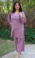 Trending Cotton Slub Co-ord Set for Women and Girls.