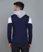 T DOT Men T shirt , full sleeve t shirt , cotton t shirt, hood t shirt, t shirt color block men , white top for men