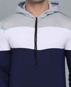 T DOT Men T shirt , full sleeve t shirt , cotton t shirt, hood t shirt, t shirt color block men , white top for men