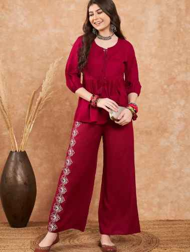 Sangria Top Palazzos Co-ords Set