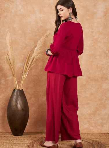 Sangria Top Palazzos Co-ords Set