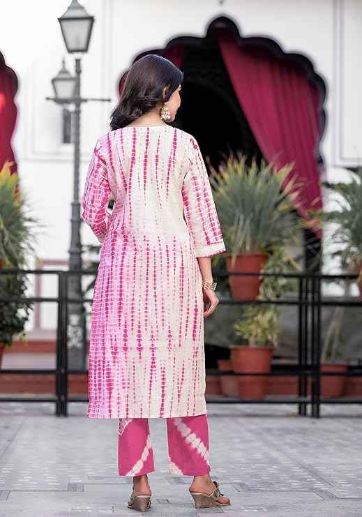 Designer Straight Fit Cotton Printed and Embellished Kurta Set with Trouser Pant and Dupatta