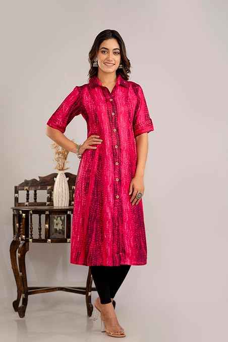 Womens Tie-Dye Shirt Style Kurta
