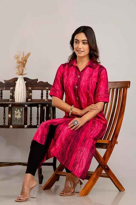 Womens Tie-Dye Shirt Style Kurta