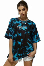 Womens Cotton Oversized Tie-die T-Shirt