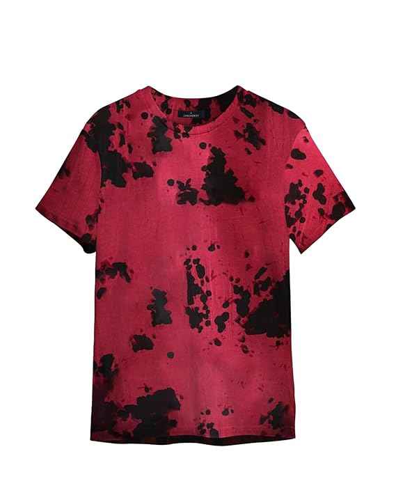 Cotton Blend Tie & Dye Round Neck Half Sleeve Regular Fit Printed T-Shirt for Women & Girls