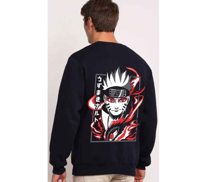 JOZMER MENS PRINTED FULL SLEEVE BLACK SWEARTSHIRT