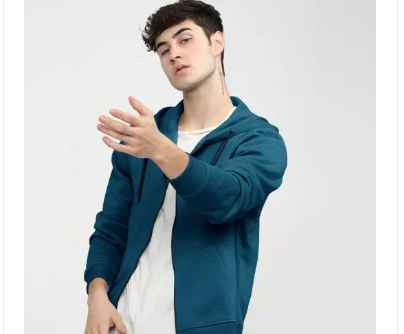 Eyebogler Men Solid Blue Sweatshirts