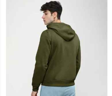 EyeBogler Men&#39;s Abstract Open-Front Olive Sweatshirt