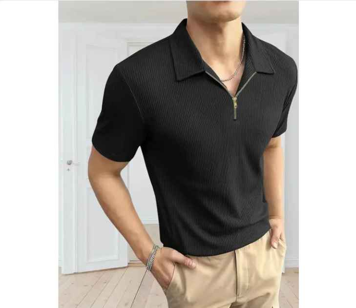 FARROWX Polo Neck Rib Knit Tshirt for men