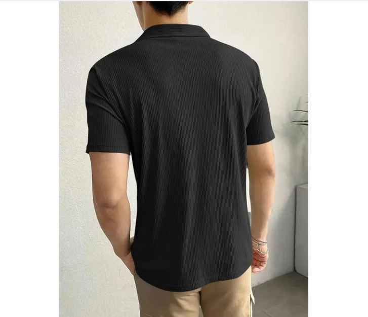FARROWX Polo Neck Rib Knit Tshirt for men
