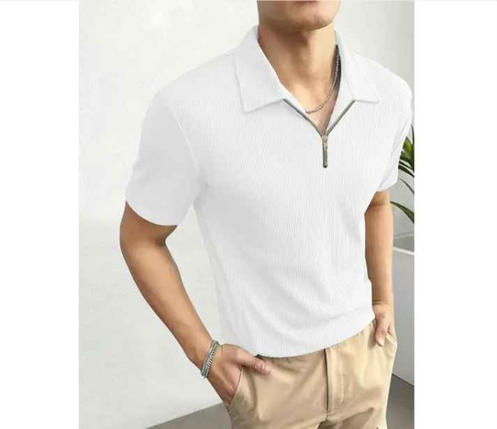 FARROWX Polo Neck Rib Knit Tshirt for men
