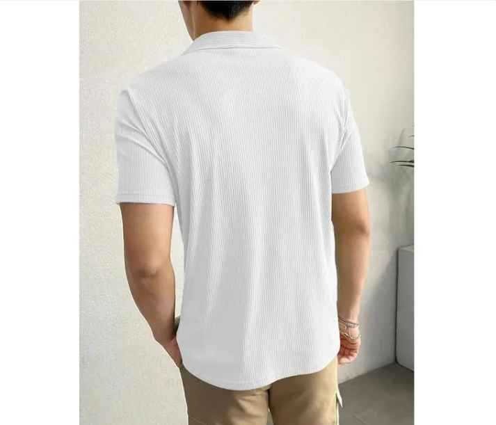 FARROWX Polo Neck Rib Knit Tshirt for men