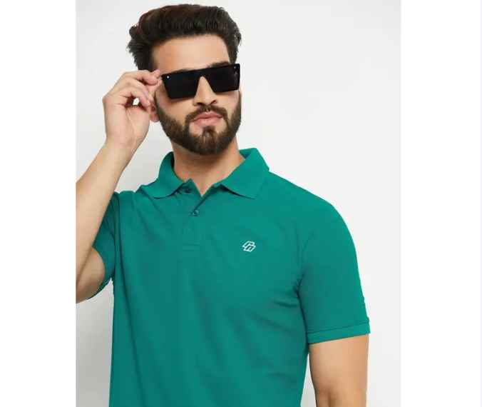 Renuovo Men Teal Green Tshirt
