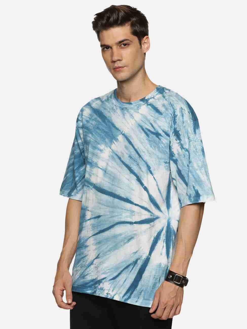 IMPACKT Men Tie & Dye Round Neck pure cotton multicolour T-shirt 
