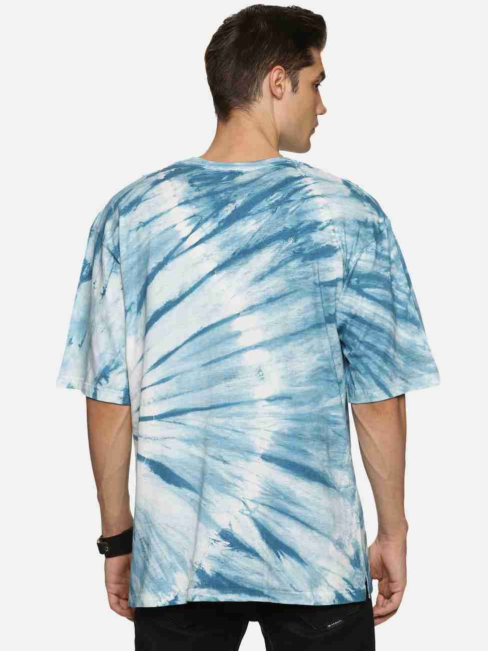 IMPACKT Men Tie & Dye Round Neck pure cotton multicolour T-shirt  - Image 4