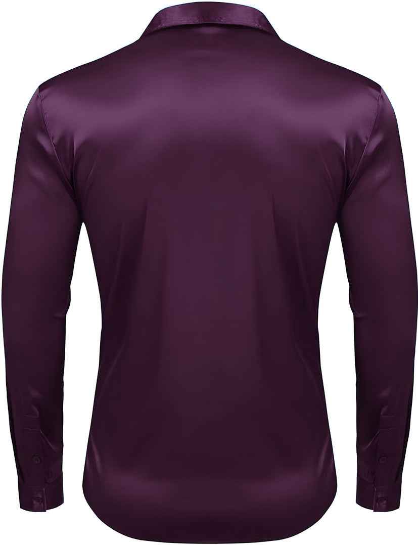 Mens Regular fit solid cut Away collar Party shirt