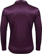 Mens Regular fit solid cut Away collar Party shirt