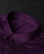 Mens Regular fit solid cut Away collar Party shirt