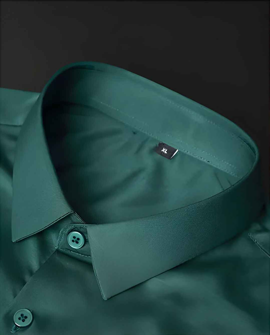 Mens Regular Fit Forest Green Solid Cut Away Party shirt
