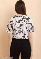 Premium & Budget-Friendly biowashed printed Cotton Round Neck T-Shirt half sleeve tie and dye for Women&#39;s & Girls