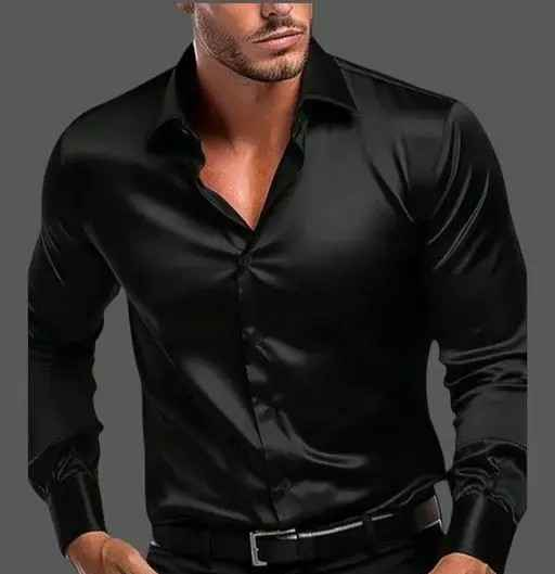 Men Regular Fit Solid Spread Collar Casual Shirt