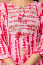 Embroidered Straight Kurti for Women