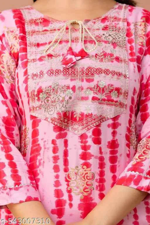Embroidered Straight Kurti for Women