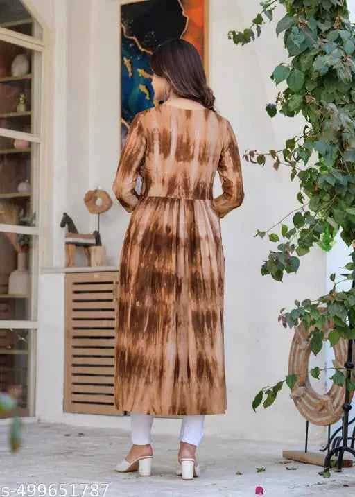Straight Naira Cut Tie Dye Kurti for women