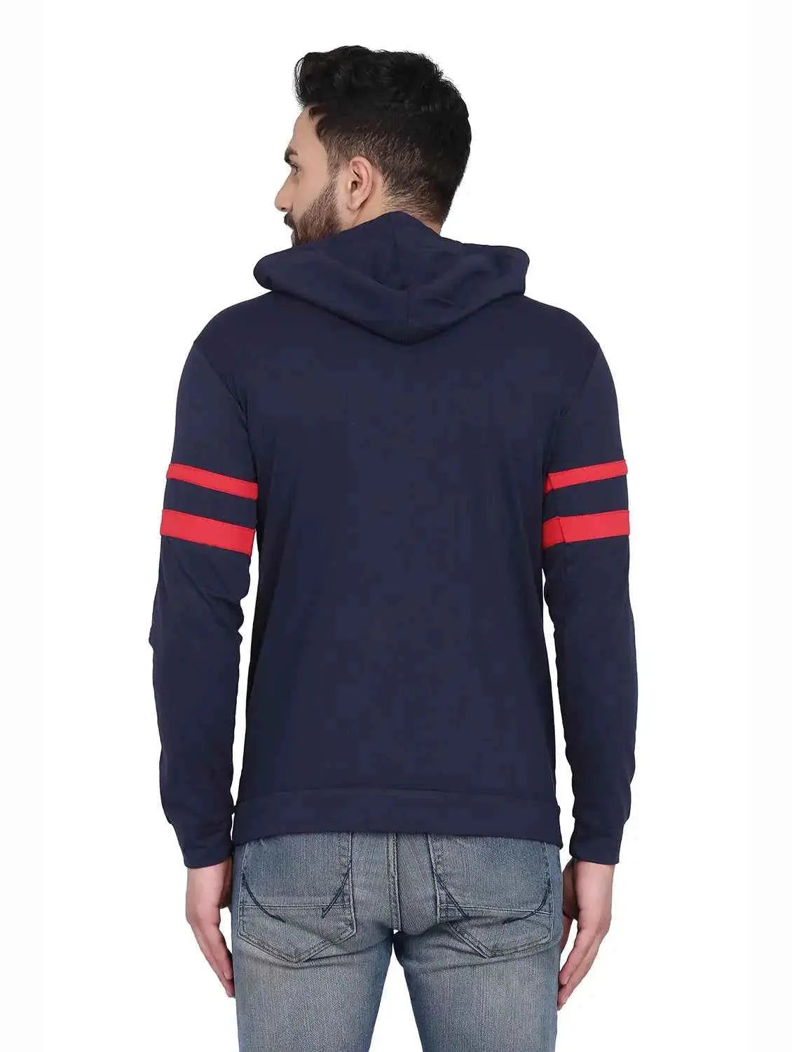 Galatea Cotton Blend Hooded Men&#39;s Sweatshirt - Navy Blue ( Pack of 1 )