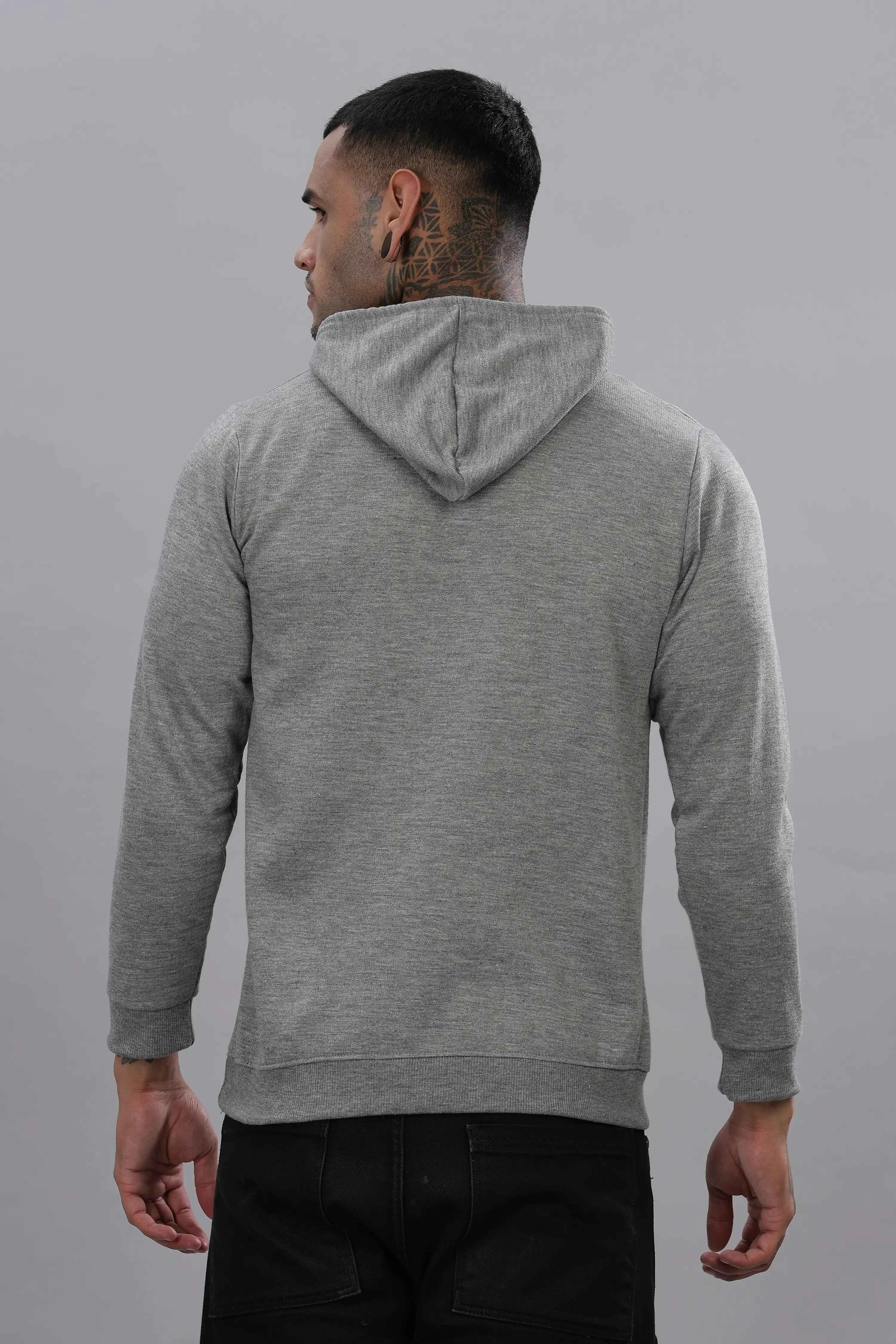FABRIPPLE Fleece Hooded Men&#39;s Sweatshirt - Grey ( Pack of 1 )