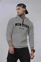 FABRIPPLE Fleece Hooded Men&#39;s Sweatshirt - Grey ( Pack of 1 )