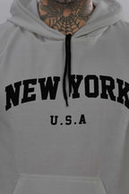FABRIPPLE Fleece Hooded Men&#39;s Sweatshirt - Grey ( Pack of 1 )