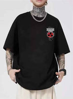 Anime Graphic T-Shirts Collection, Oversized Black Cotton