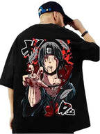 Anime Graphic T-Shirts Collection, Oversized Black Cotton